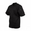 Chef Works Unisex Montreal Cool Vent Short Sleeve Chefs Jacket Black