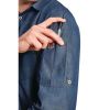 Chef Works Urban Detroit Long Sleeve Denim Shirt Blue