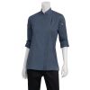 Chef Works Hartford Lightweight Zip Womens Chef Jacket Blue