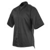 Southside Band Collar Chefs Jacket Black