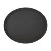 Olympia Kristallon Polypropylene Oval Non-Slip Tray Black 685mm