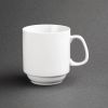 Olympia Whiteware Stacking Mugs 284ml 10oz (Pack of 12)