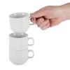 Olympia Whiteware Stacking Tea Cups 7oz 200ml (Pack of 12)