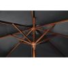 Bolero Square Double Pulley Parasol 2.5m Diameter Black