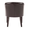 Bolero PU Leather Tub Armchair Dark Brown (Single)