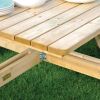 Rowlinson Square Wooden Picnic Table 6.5ft