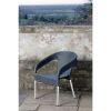 Bolero Wicker Wraparound Bistro Chairs Charcoal (Pack of 4)