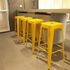 Bolero Bistro Yellow Steel?High Stool (Pack of 4)