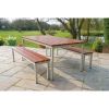 Enviro Outdoor Walnut Effect Faux Wood Table 1800mm