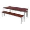 Enviro Outdoor Walnut Effect Faux Wood Table 1800mm