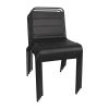 Bolero Black Slatted Steel Side Chairs (Pack of 4)