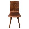 Fameg Wooden Flow Bentwood Walnut Side Chairs (Pack of 2)