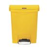 Rubbermaid Slim Jim Step on Bin Front Pedal 30Ltr Yellow