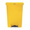 Rubbermaid Slim Jim Step on Bin Front Pedal 90Ltr Yellow