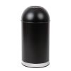 Bolero Steel Open Lid Bullet Bin Black 40Ltr