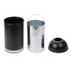 Bolero Steel Open Lid Bullet Bin Black 40Ltr