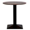 Turin Metal Base Round Dining Table with Laminate Top Walnut 600mm