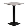 Square Poseur Table with Turin Metal Base Laminate Concrete Effect