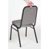 Bolero Square Back Banquet Chairs Black & Grey (Pack of 4)