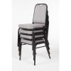 Bolero Square Back Banquet Chairs Black & Grey (Pack of 4)