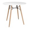 Bolero Arlo Table Round White 798mm