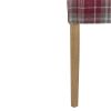 Bolero Austin Dining Chairs Wine Tartan (Pack of 2)