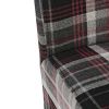 Bolero Austin Dining Chairs Grey Tartan (Pack of 2)