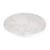 Bolero Round Marble Effect Tabletop White 600mm