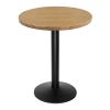 Bolero Pre-drilled Round Table Top Natural Ash Veneer 600mm