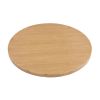 Bolero Pre-drilled Round Table Top Natural Ash Veneer 600mm