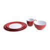 Olympia Kristallon Gala Colour Rim Melamine Plate Red 260mm (6 pack)