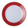 Olympia Kristallon Gala Colour Rim Melamine Plate Red 230mm (6 pack)