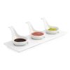 Olympia Whiteware Miniature Spoon Shape Dipping Bowls 57x 57mm (Pack of 12)