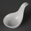 Olympia Whiteware Miniature Spoon Shape Dipping Bowls 57x 57mm (Pack of 12)