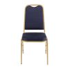 Bolero Square Back Banquet Chairs Blue & Gold (Pack of 4)