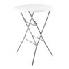 Bolero Round Poseur Folding Table White 800mm (Single)