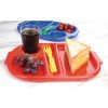 Olympia Kristallon Small Polycarbonate Compartment Food Trays Red 322mm