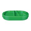 Olympia Kristallon Small Polypropylene Compartment Food Trays Green 321mm