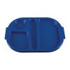 Olympia Kristallon Small Polypropylene Compartment Food Trays Blue 321mm