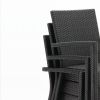 Bolero PE Wicker Armchairs Charcoal (Pack of 4)