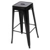 Bolero Bistro Steel?High Stool Black (Pack of 4)