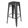 Bolero Bistro Steel?High Stool Black (Pack of 4)