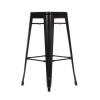 Bolero Bistro Steel?High Stool Black (Pack of 4)