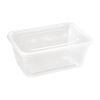 Fiesta Recyclable Plastic Microwavable Containers with Lid (Pack of 250)