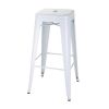 Bolero Bistro Galvanised Steel High Stools White (Pack of 4)