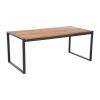 Bolero Acacia Wood and Steel Rectangular Industrial Table 1800mm