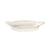 Churchill Stonecast Oval Eared Dishes Barley White 205mm (Pack of 6)