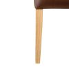 Bolero Chiswick Button Dining Chairs Tan Leather (Pack of 2)