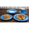 Olympia Heritage Raised Rim Plates Blue 203mm (Pack of 4)