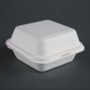 Fiesta Compostable Bagasse Burger Boxes with Bottom Ridges 153mm (Pack of 500)